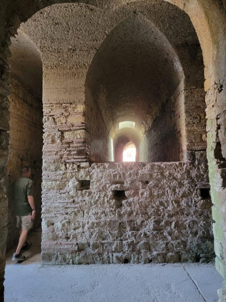 Passageway in the Imperial Roman baths Kaiserthermen Trier