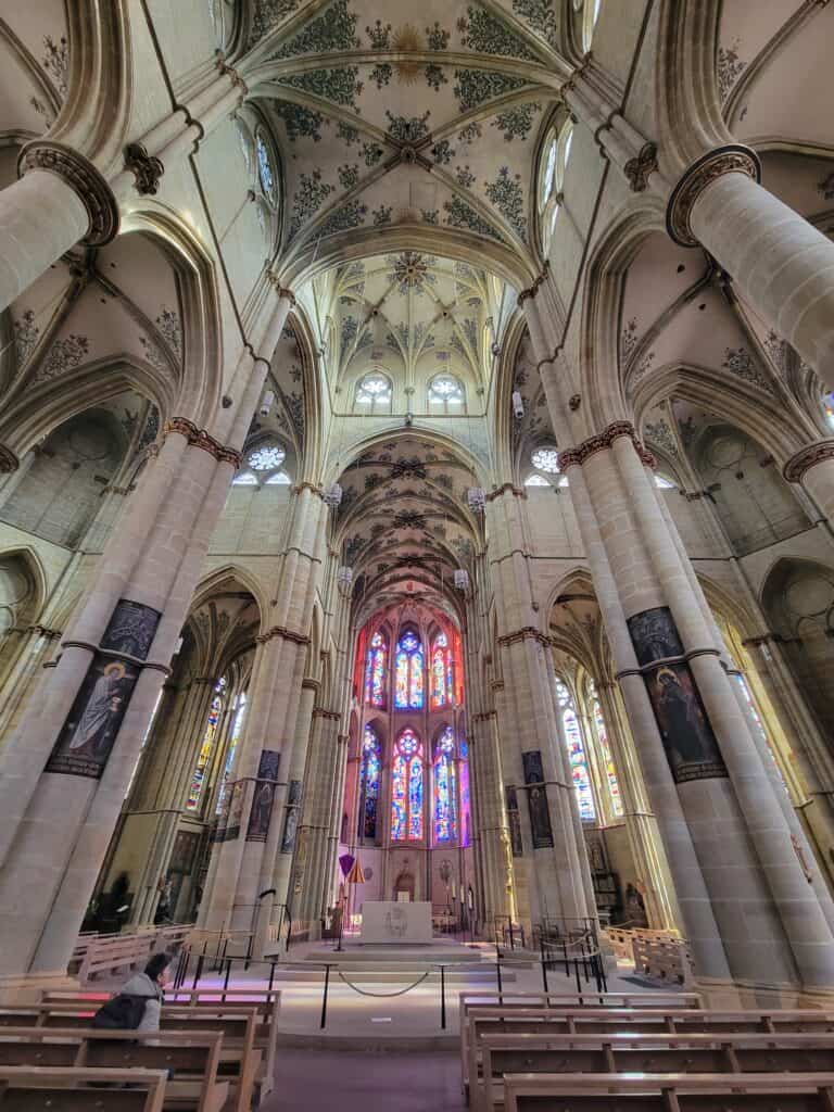 The interior including the central altar in the Church of Our Lady Trier