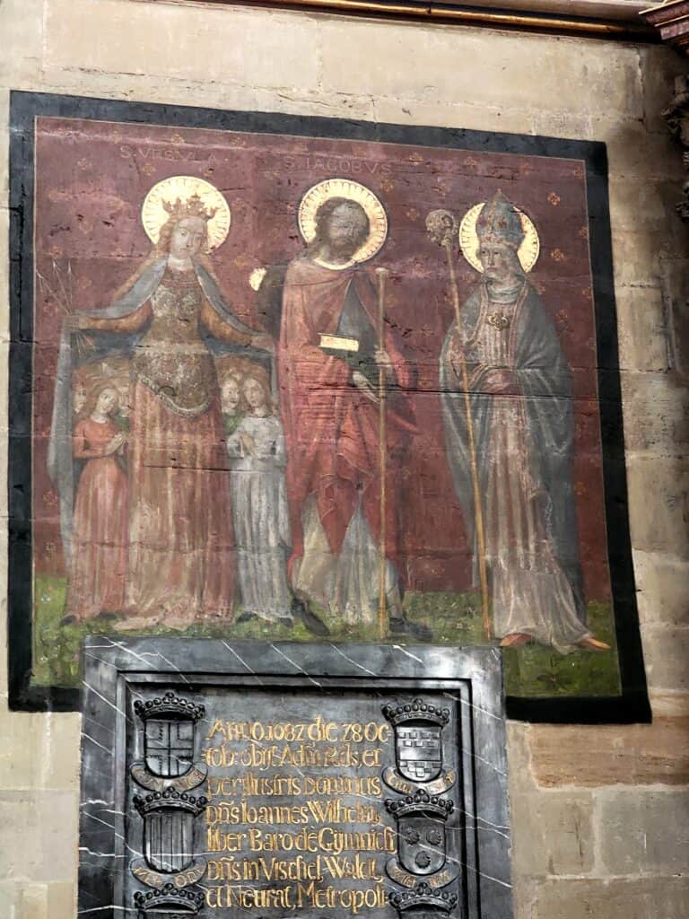 Restored Medieval painting in the Church of Our Lady Trier