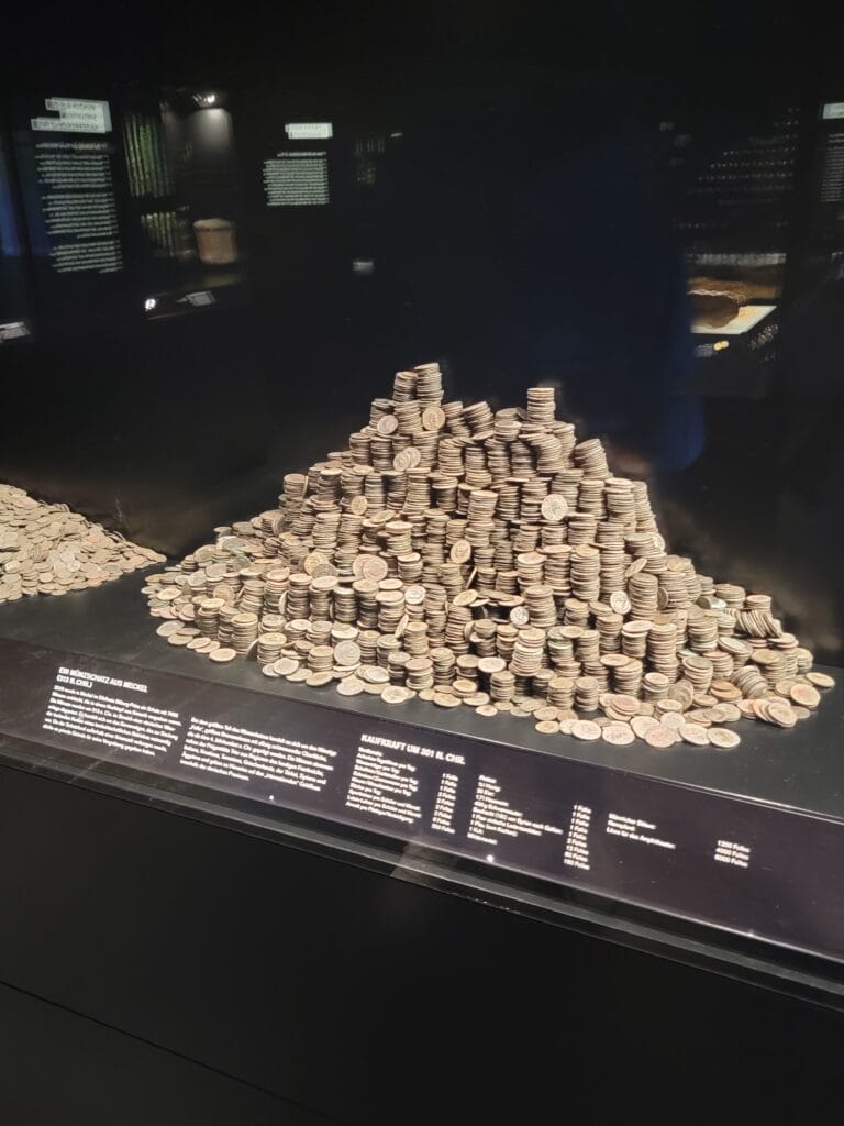 Part of a Roman hoard at the Rheinisches Landesmuseum in Trier