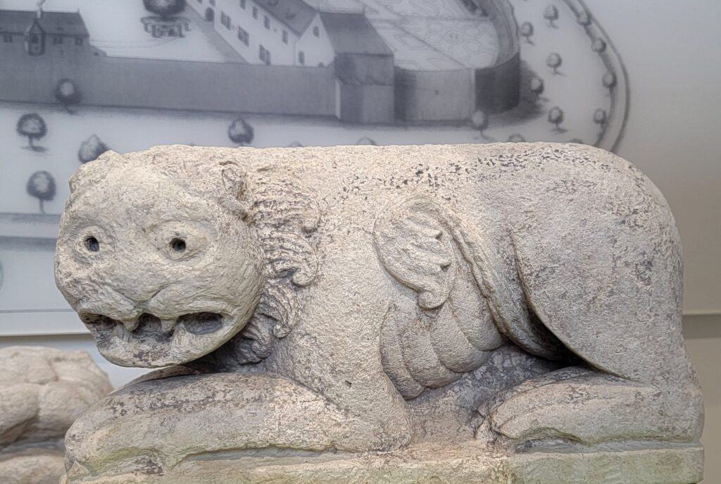 Roman stone lion at the Rheinisches Landesmuseum in Trier