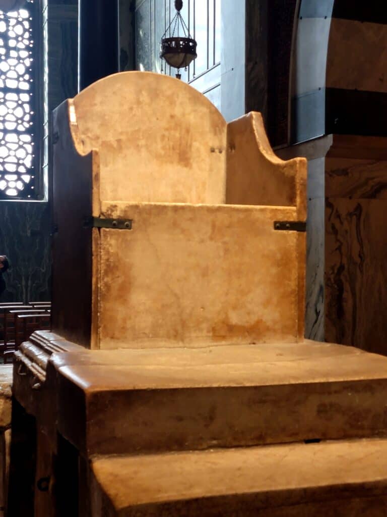 Charlemagnes throne in Aachen Cathedral