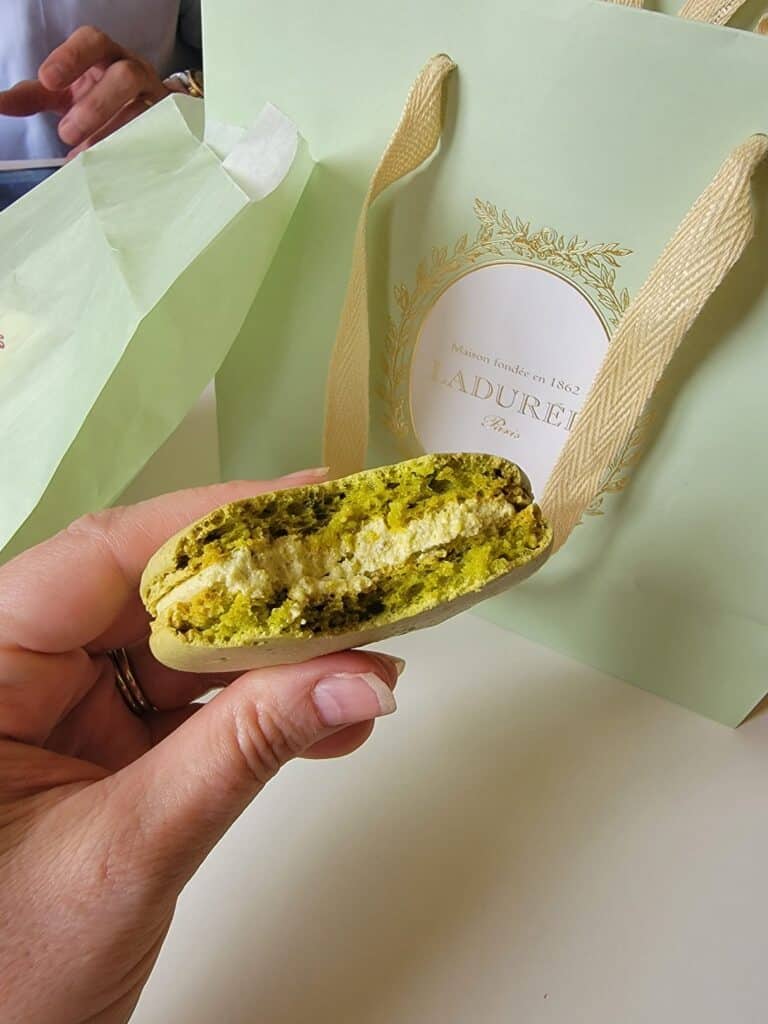 Pistachio macaron from Laduree