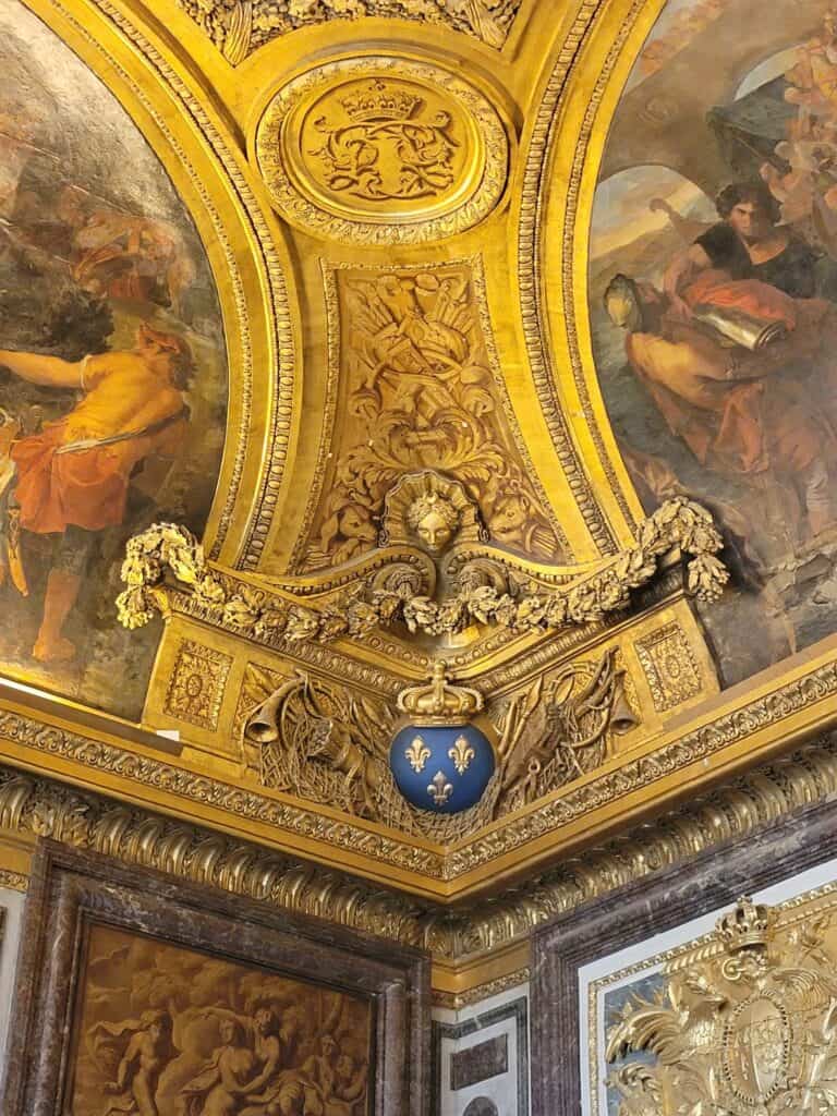 Ornamental gold molding at Versailles
