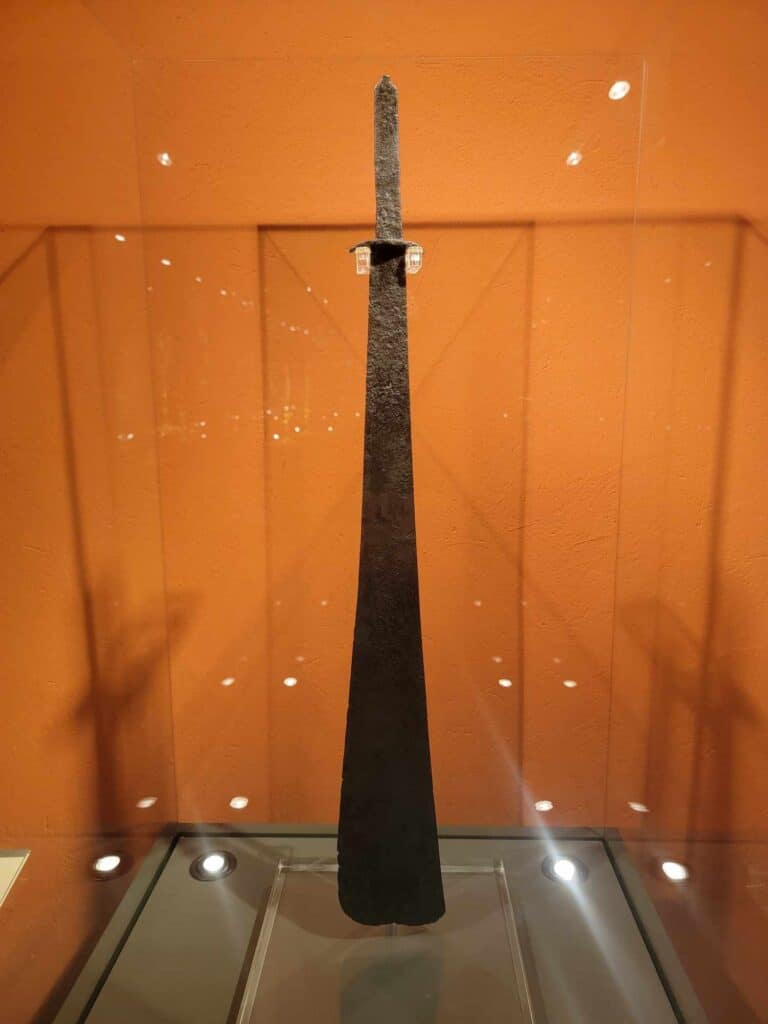 A very old looking sword without a hilt