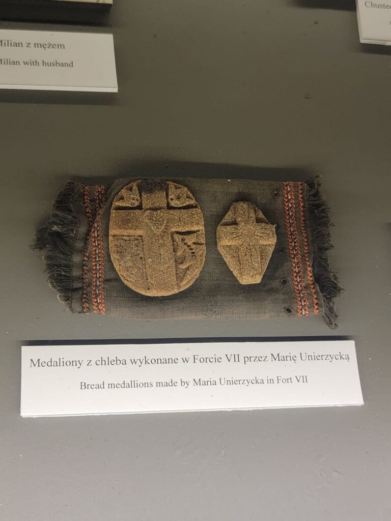 Medallions made of stale bread carved into crosses