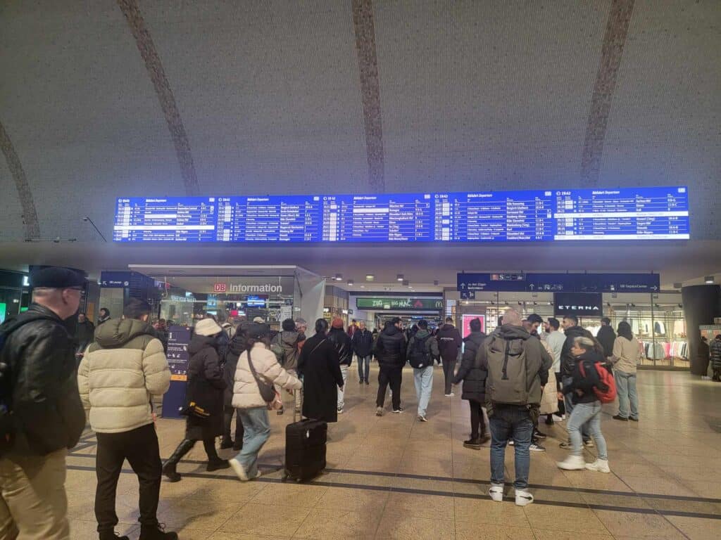 The main train station in Cologne