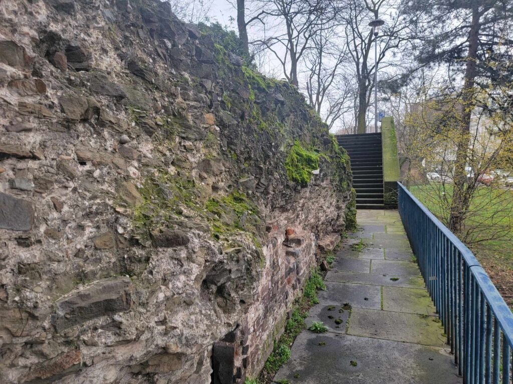 A segment of the old Roman wall in Cologne Germany