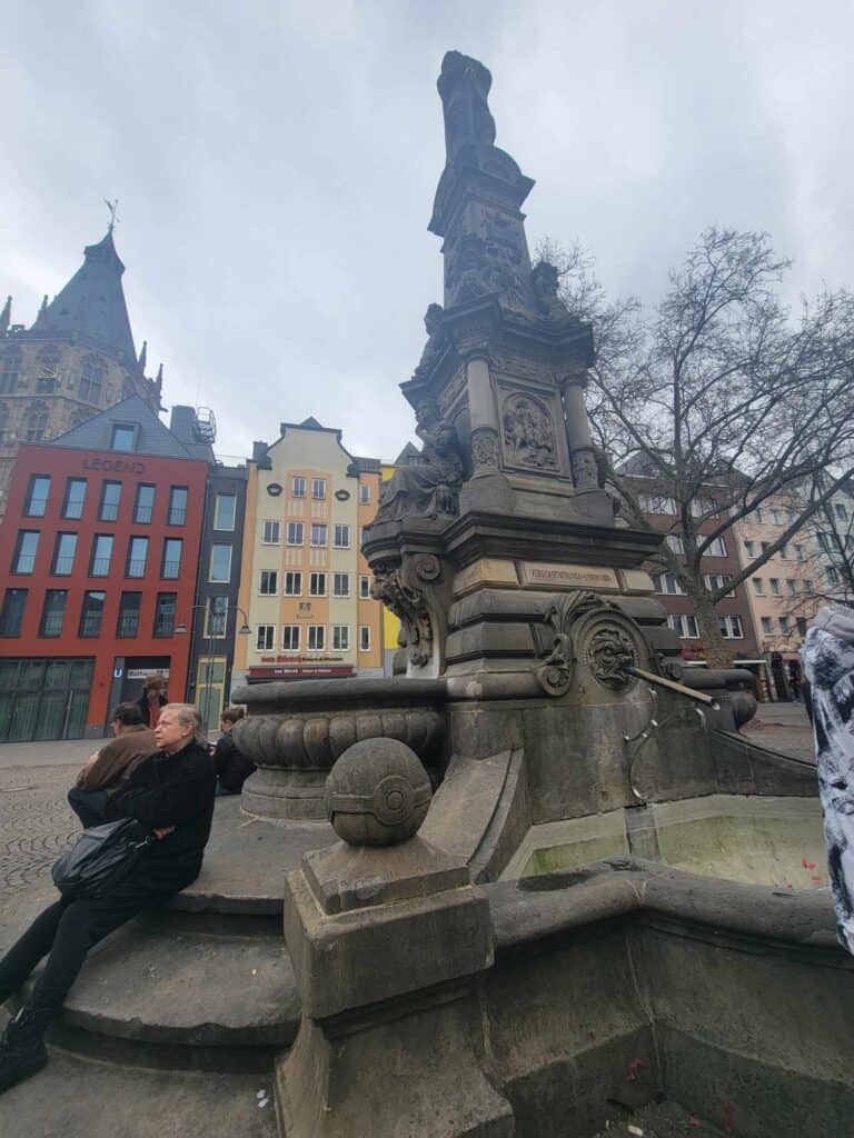 The Jan von Werth fountain in Old Town Cologne Germany