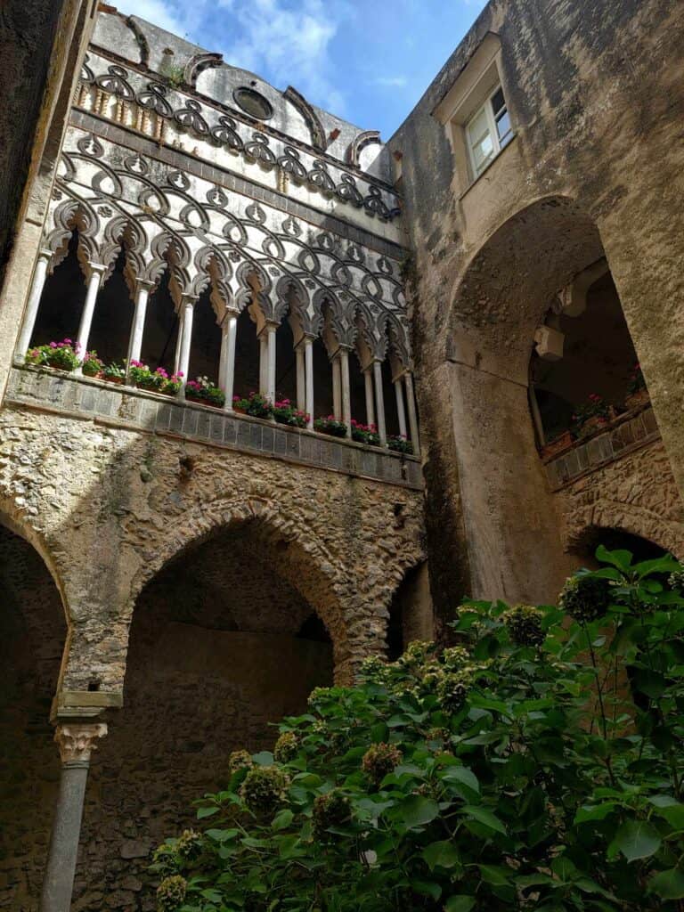 The moorish Cloister of Paradise in Villa Rufolo, Ravello Italy