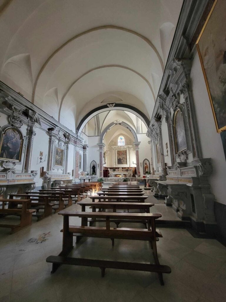 The interior of a church in Ravello Italy