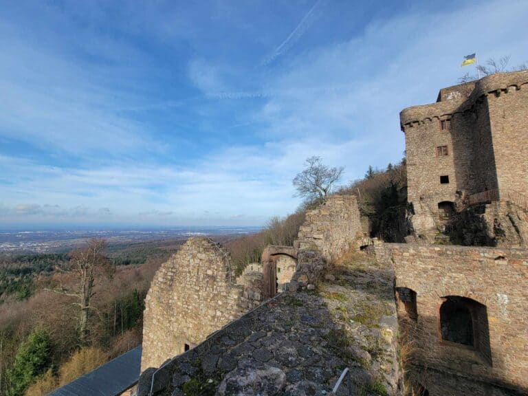 Hohenbaden Castle looks out over the Black Forest