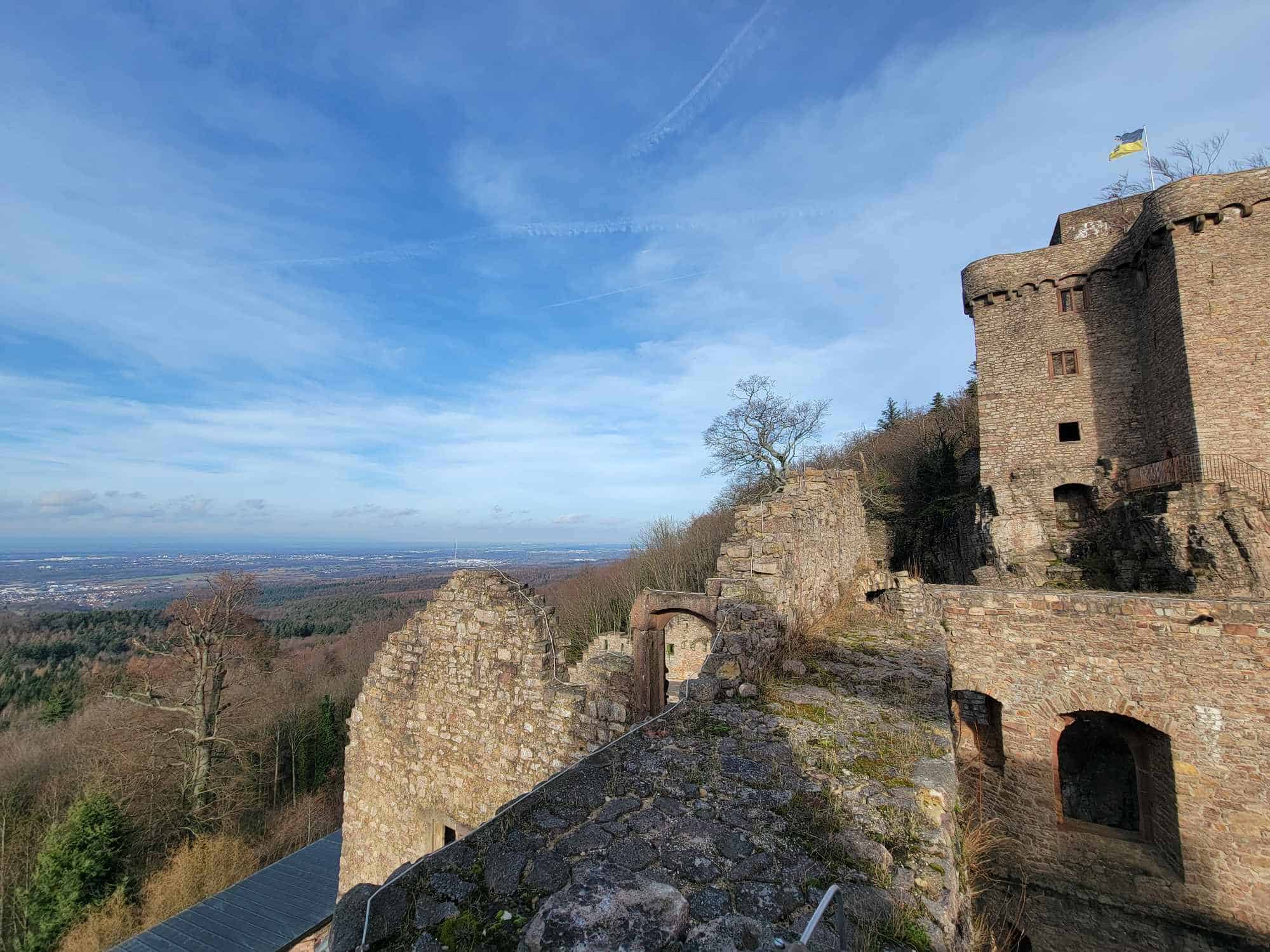 Hohenbaden Castle looks out over the Black Forest