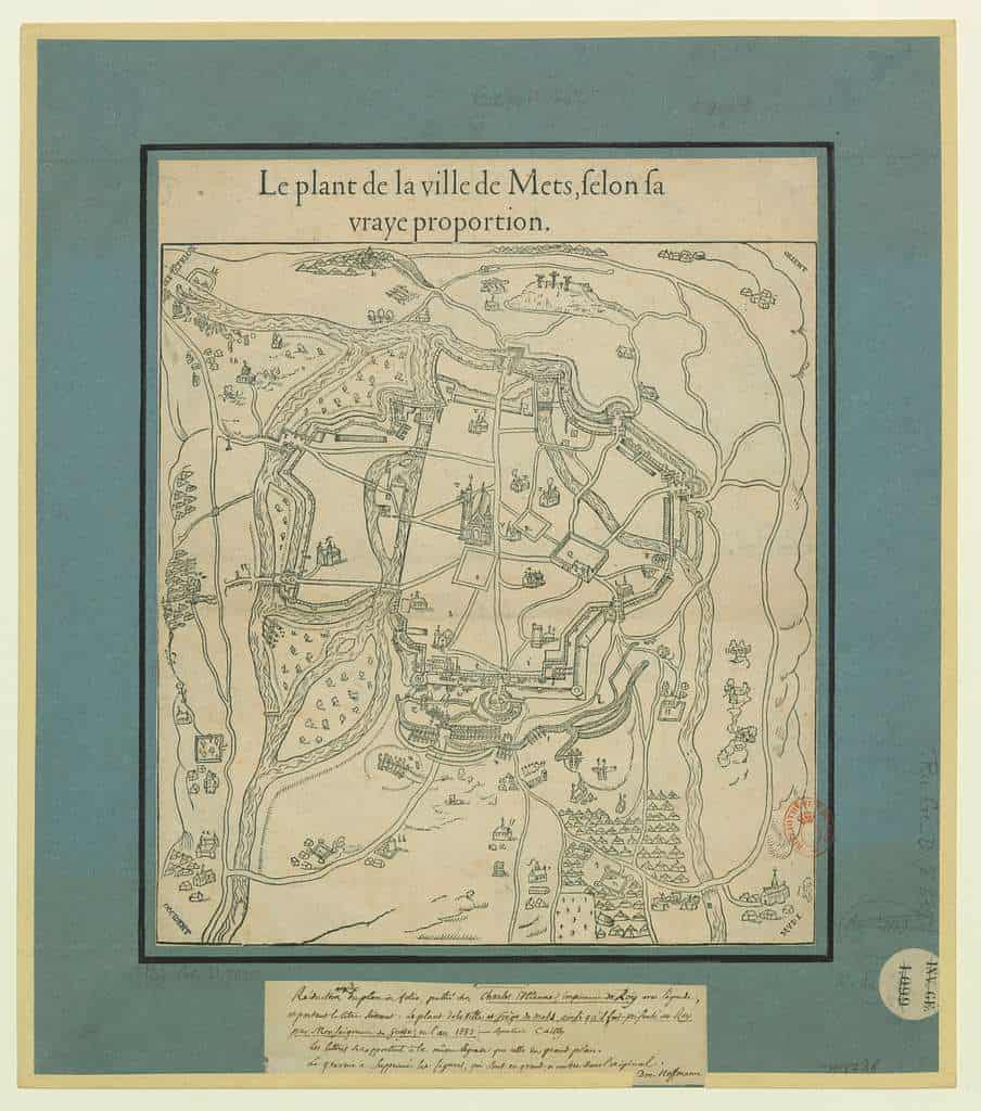 A Medieval map of Metz