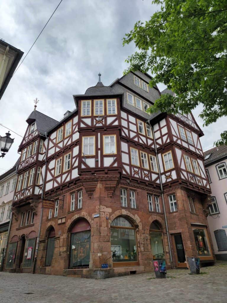 Elaborate half timbered house