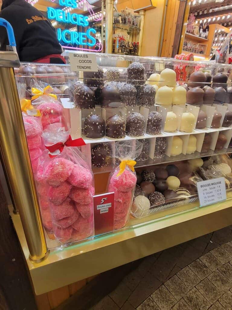 Cookies and chocolate covered marshmallows at a food booth