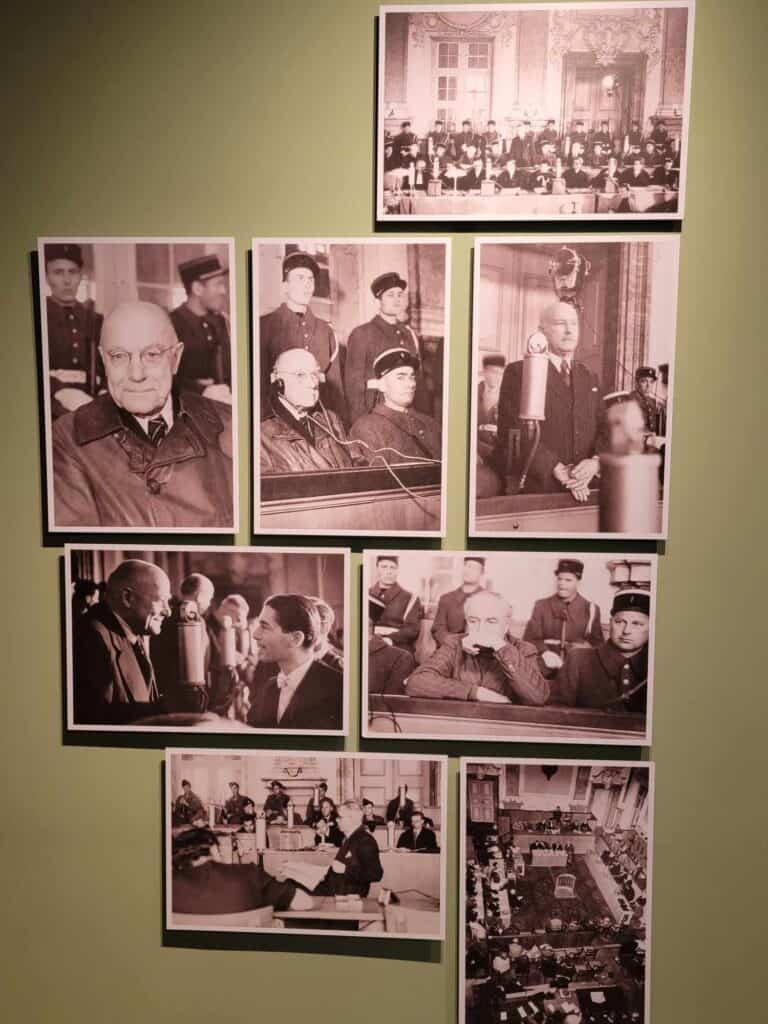 Photos of Hermann Röchling as he faced justice for committing war crimes, and crimes against humanity