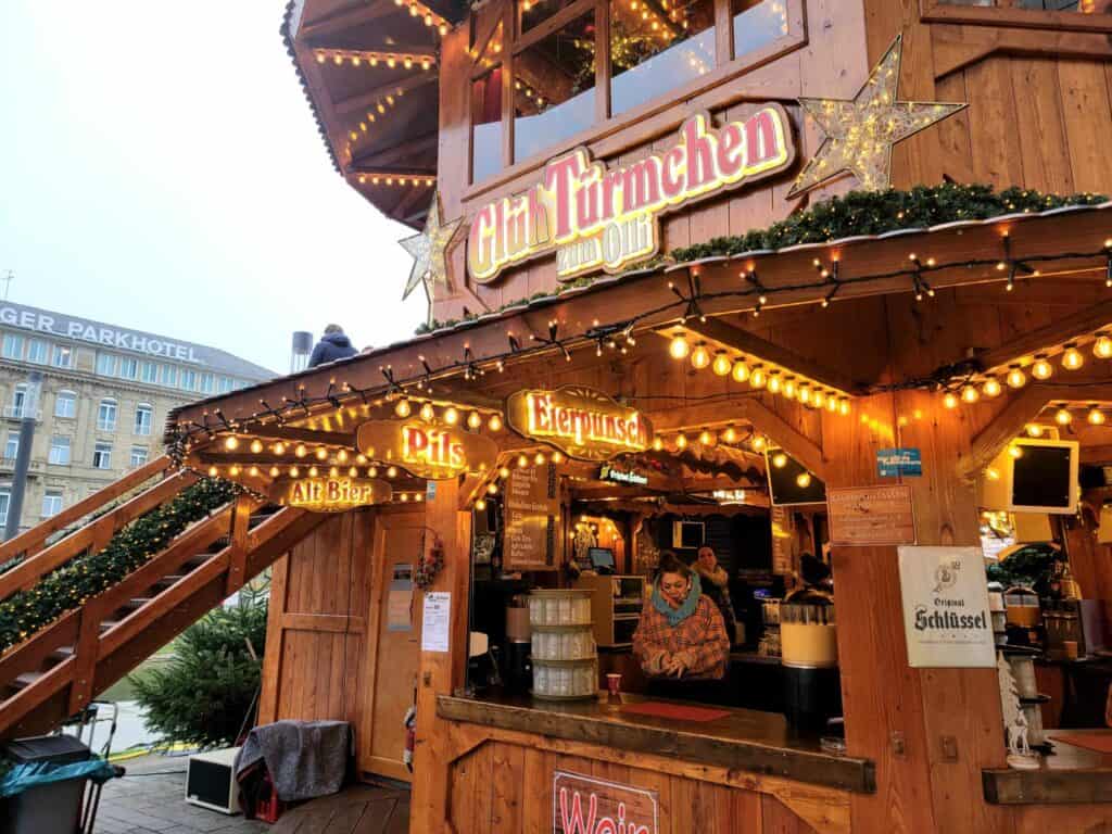 The GluhTurmchen glühwein stand