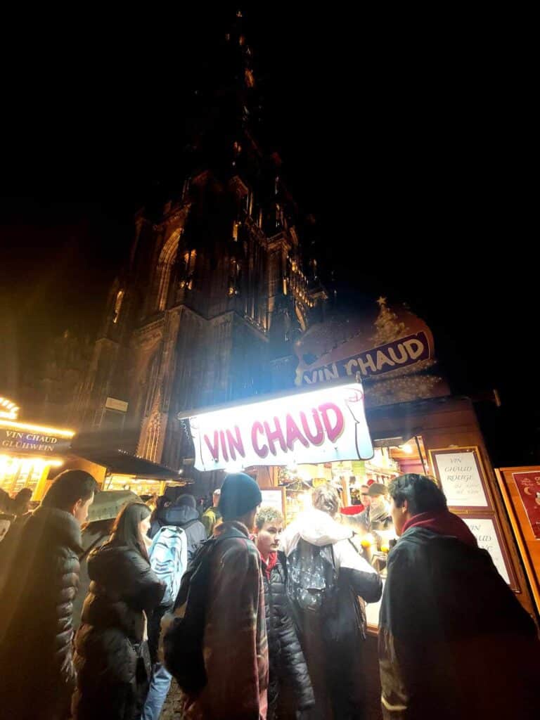 A market stall selling vin chaud