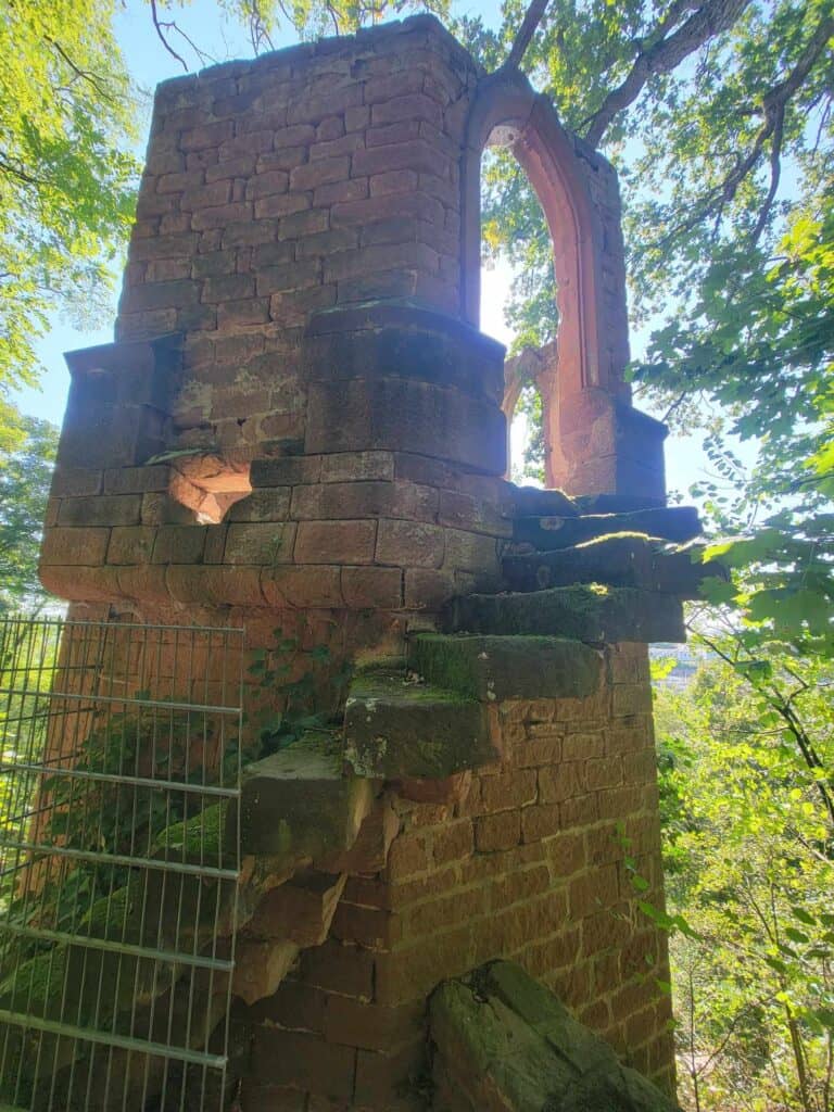 Meuth tower with a curving narrow stone staircase