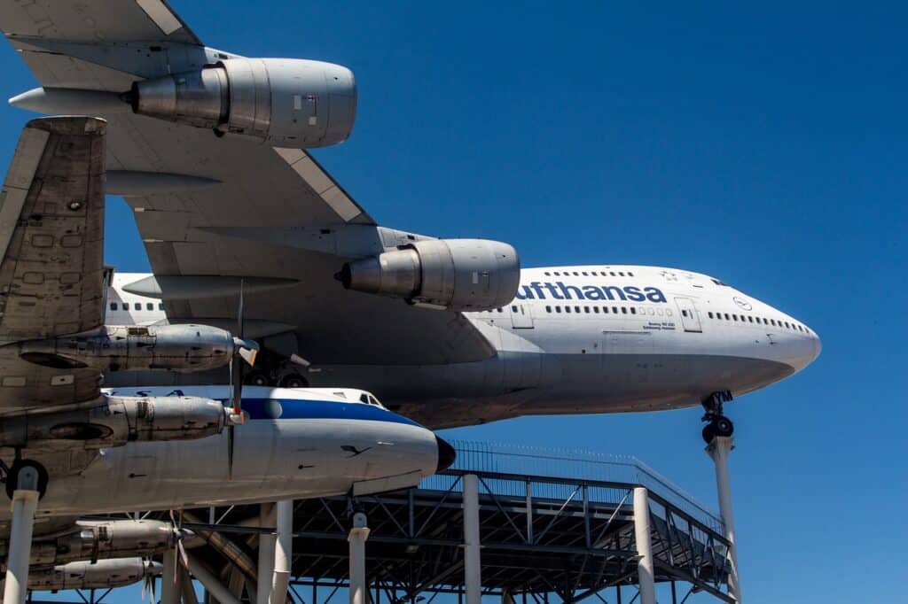 A Lufthansa airplane at the Speyer Technik Museum