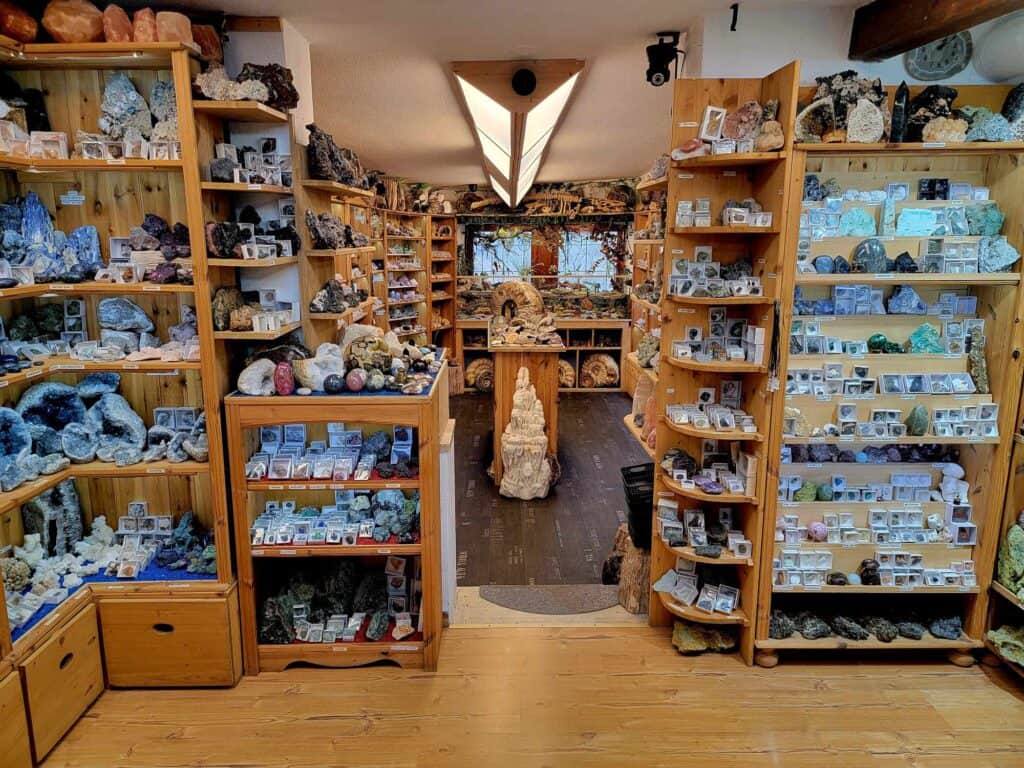 A huge room filled with rock and mineral specimens