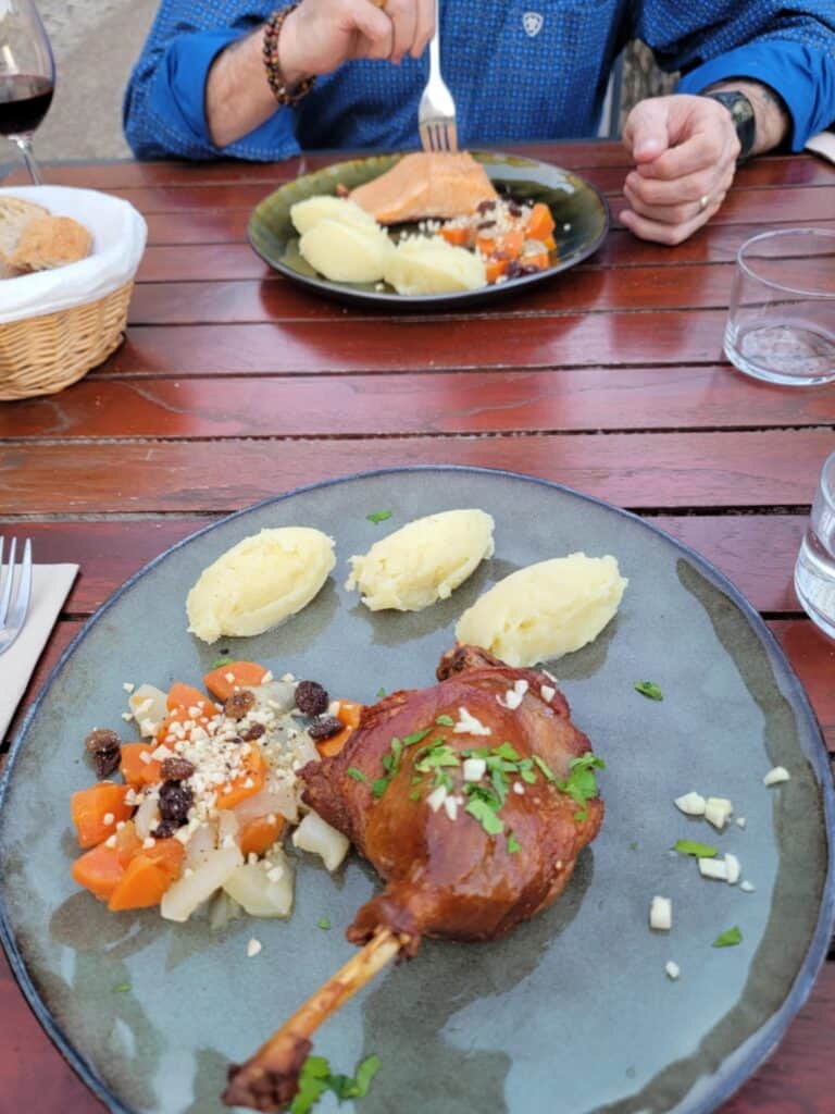 Best 2 Day Dordogne Prehistory Itinerary: What to See & Do 20 Two plates, one with salmon, and the other with duck