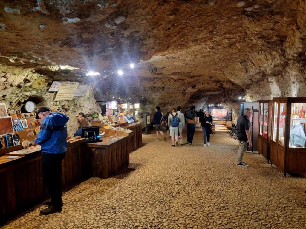 Best 2 Day Dordogne Prehistory Itinerary: What to See & Do 15 The gift shop and ticket counter of Rouffignac Cave which is inside the cave itself.