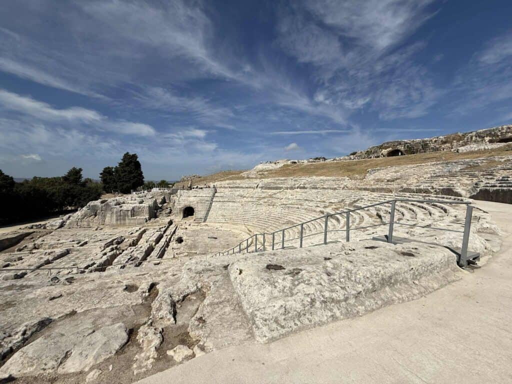 The great theater of Siracusa in Syracuse Archaeological Park