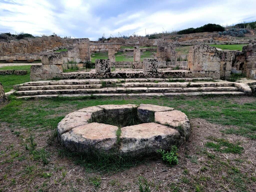 Sanctuary of the Malophorous with fountain at Selinunte Archaeological Park in Sicily