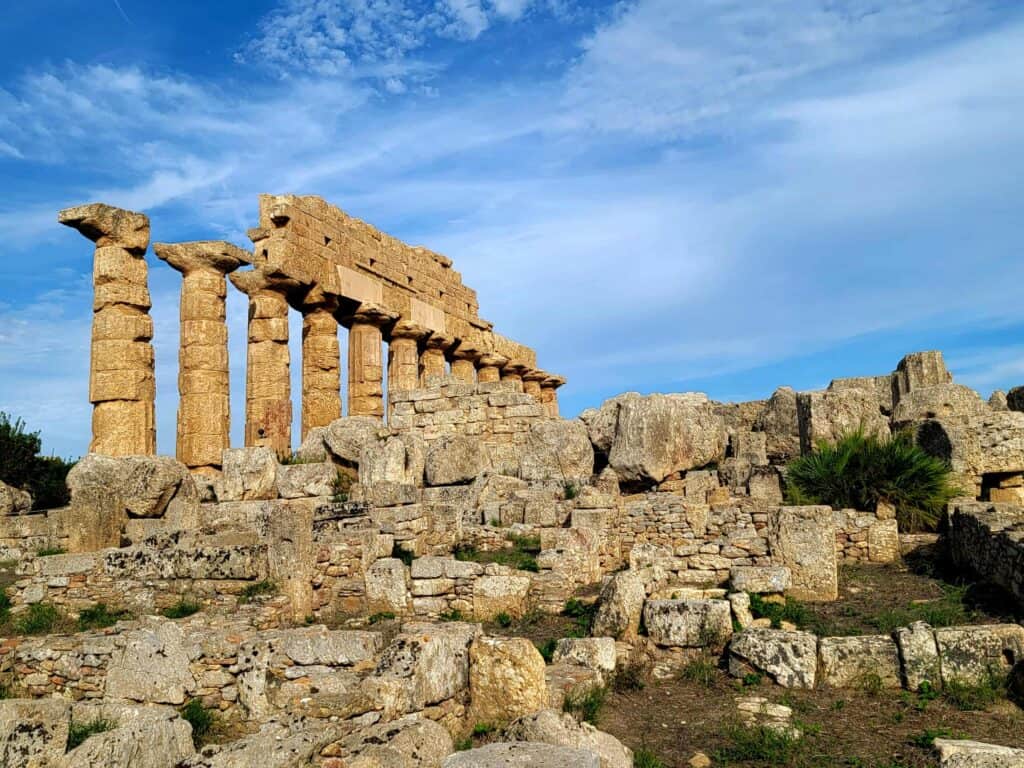 Temple C Acropolis Selinunte Archaeological Park in Sicily