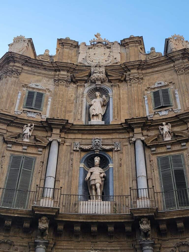 A corner of the quattro canti in Palermo