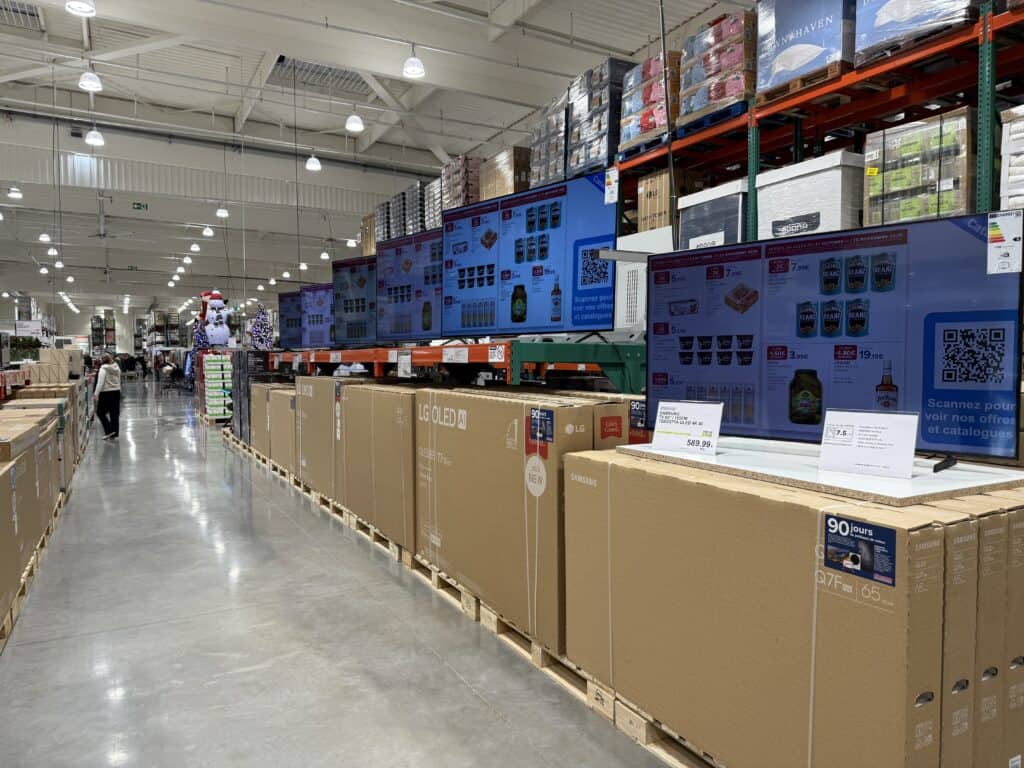Electronics at Costco in Mulhouse