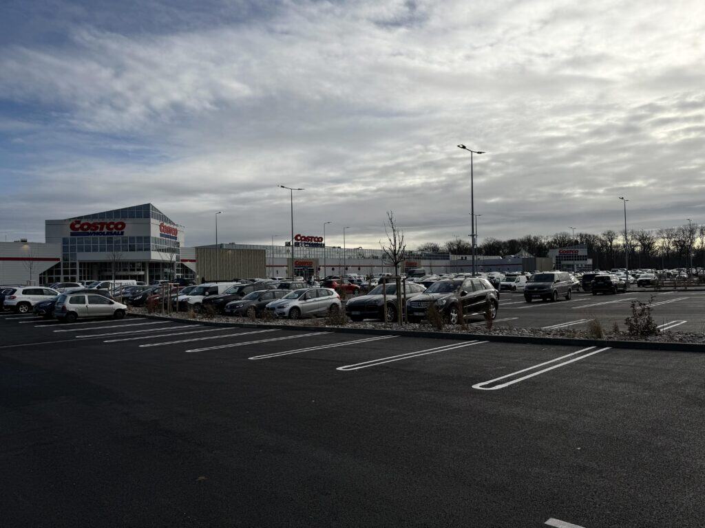 Parking lot of Costco in Mulhouse