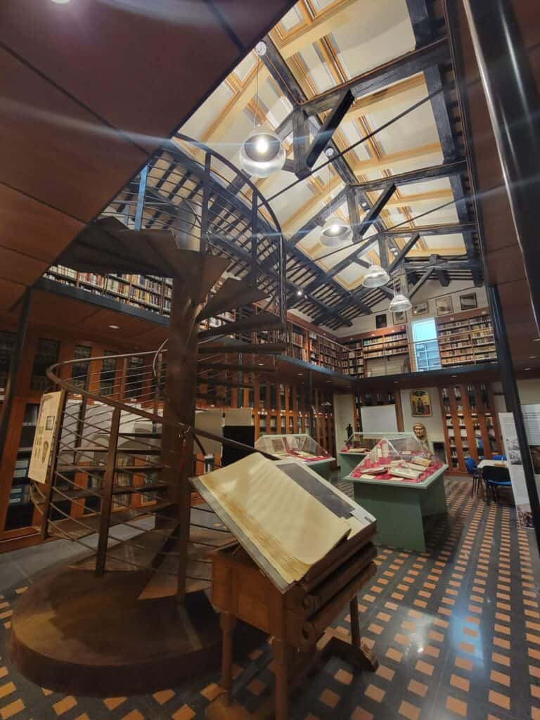 Dante library interior in Ravenna Italy 