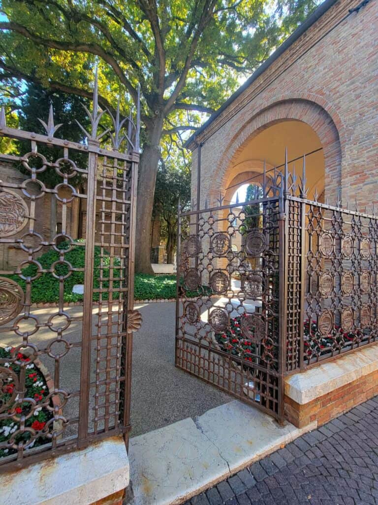 A park near Dante's tomb in Ravenna Italy