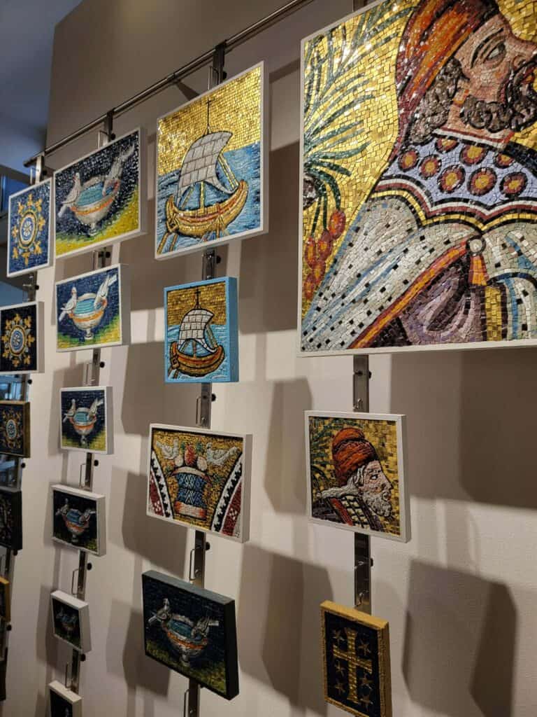 Mosaics in a gift shop in Ravenna Italy