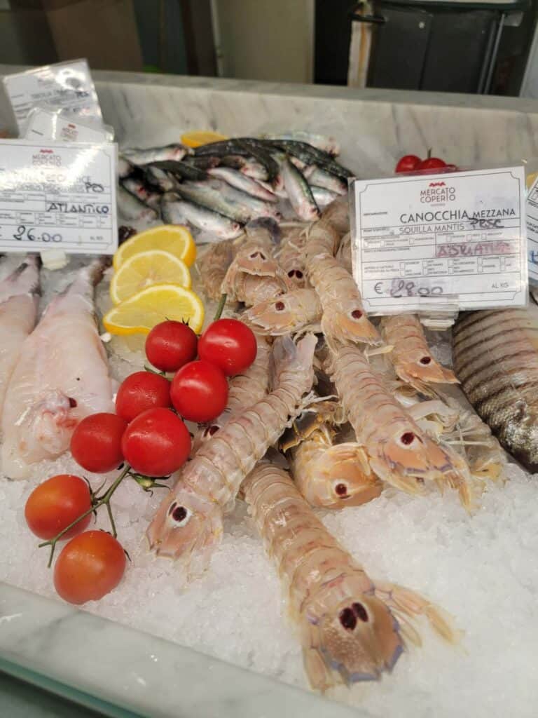 Seafood in Ravenna Covered Market