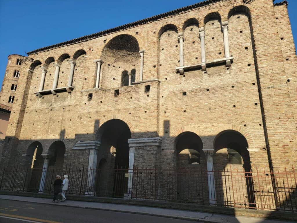 The exterior of San Salvatore Ad Calchi in Ravenna Italy