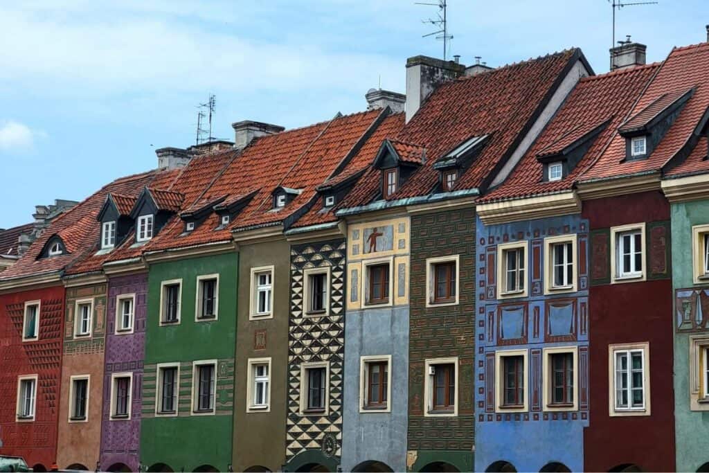 Poznan Poland's colorful market square