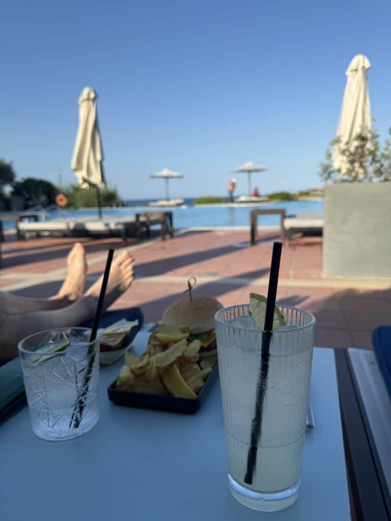 Poolside at Mangia's Resort in Brucoli