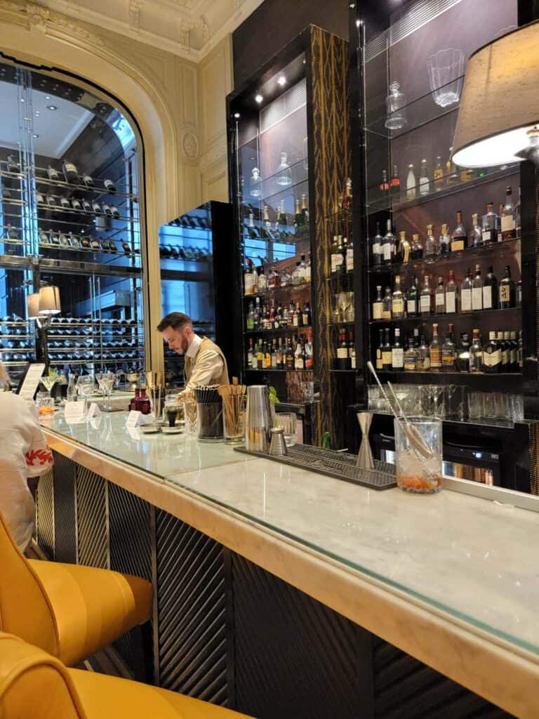 The bar at Waldorf Astoria Versailles