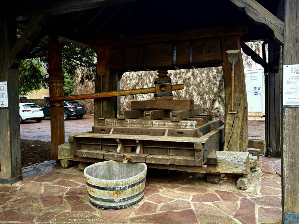Eguisheim Christmas Market 2026: The Most Beautiful Village in Alsace Delivers 8 Medieval wine press in Eguisheim France