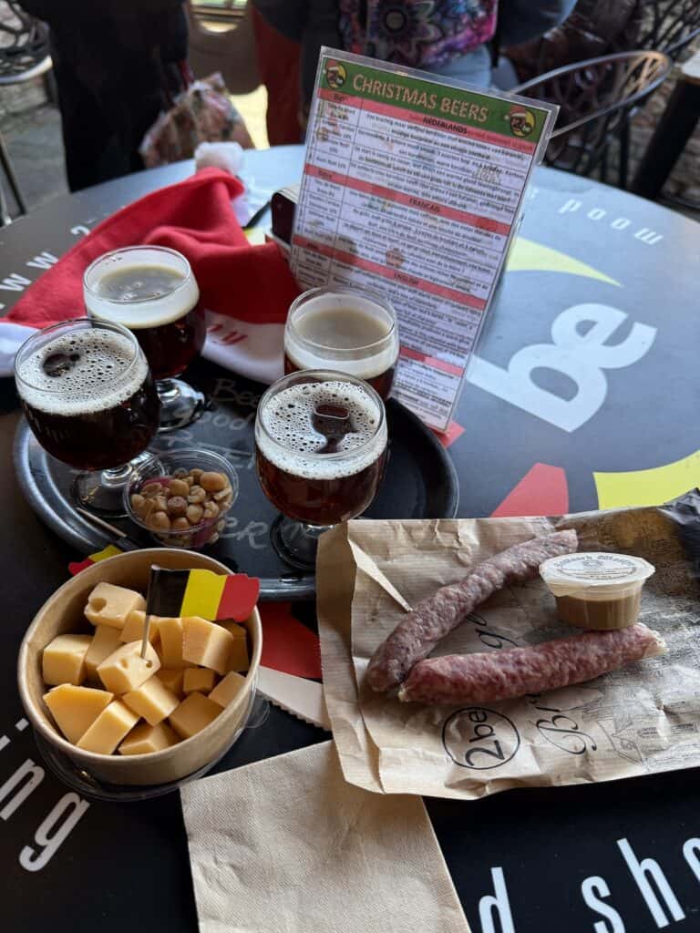 Bruges Christmas Market 2026: Winter Glow, Waffles & an Actual Michelangelo 13 2be beer tasting during the Bruges Christmas market