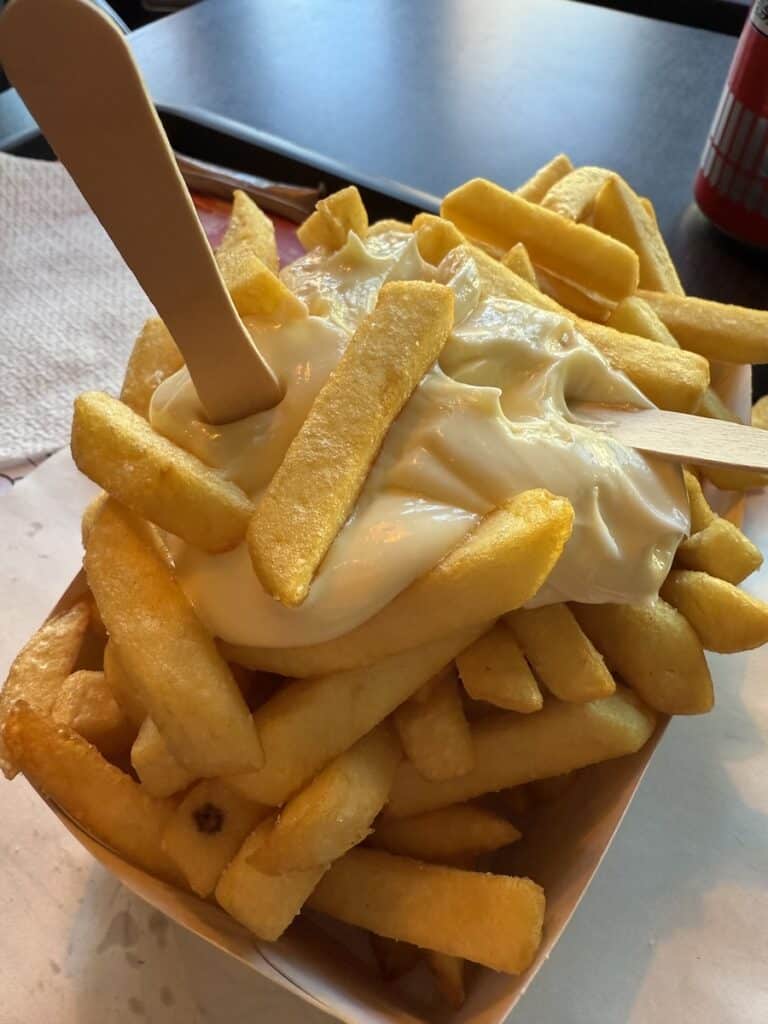 Ghent Christmas Market 2026: Belgium's Best Kept Secret 13 Belgian fries and mayo at the Ghent Christmas market