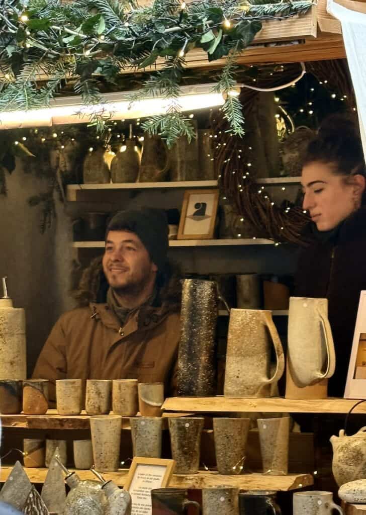 Kaysersberg Christmas Market 2026: Alsace's Most Underrated Hidden Gem 5 Kaysersberg Christmas booth with ceramics