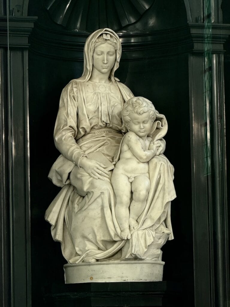 Bruges Christmas Market 2026: Winter Glow, Waffles & an Actual Michelangelo 11 Madonna and Child by Michelangelo in the OLV-kirk in Bruges