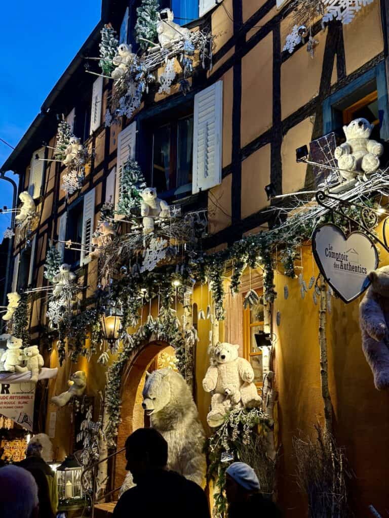 Riquewihr Christmas Market 2026: The Most Medieval Market in Alsace 17 Decorated teddy bear house at the Riquewihr Christmas market