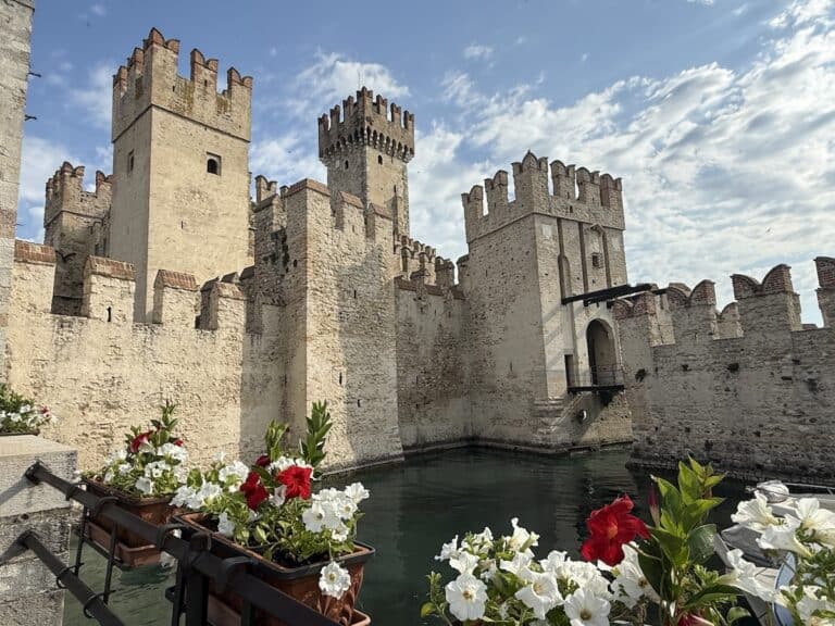 sirmione castle flowers
