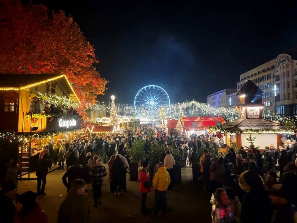 Where to Stay in Poznan: Best Picks for Every Traveler in 2026 7 Poznan Christmas market across the street from the Poznan Sheraton